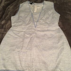 Covington Periwinkle metallic tweed dress 14